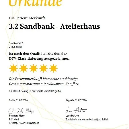 Reetdorf Geltinger Birk Atelierhaus Sandbank Dom wakacyjny *