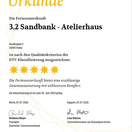 Feriehus Reetdorf Geltinger Birk Atelierhaus Sandbank